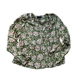 Sanctuary Best Floral Print Green Blouse XS
